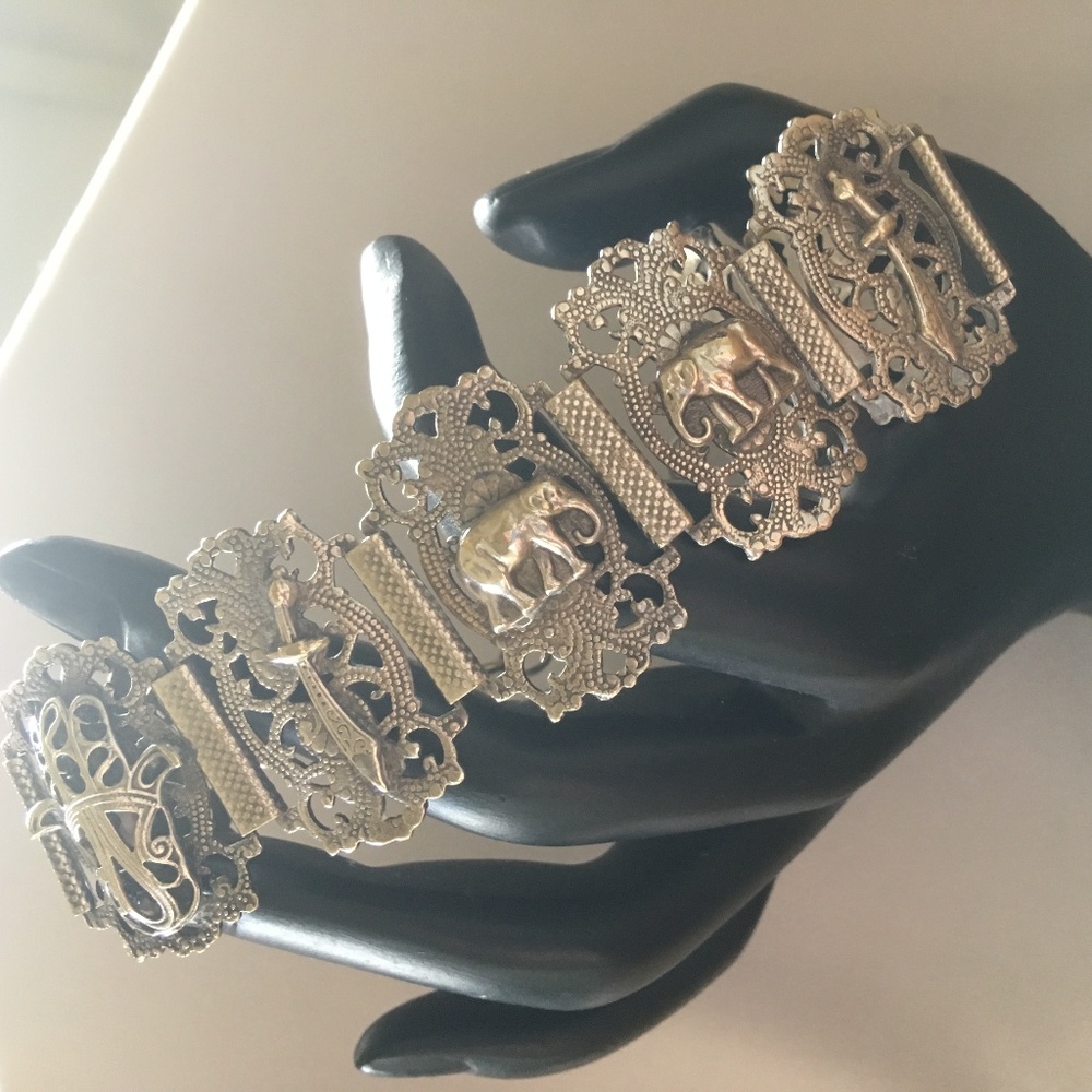 VINTAGE ALGERIAN SILVER MIDDLE EASTERN BRACELET